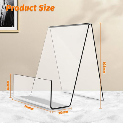 7 Pieces Acrylic Bookends, Clear Bookends, For Office Bookstore Schools Library - 10.5 X 9 X 7.5Cm - Image 2