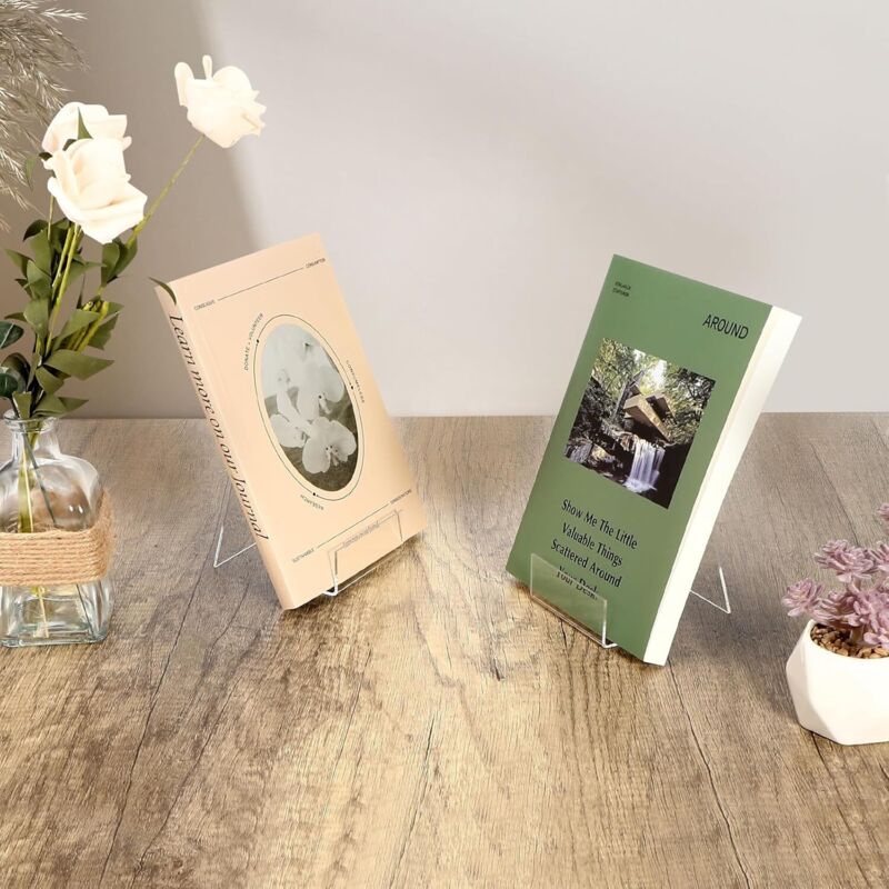 7 Pieces Acrylic Bookends, Clear Bookends, For Office Bookstore Schools Library - 10.5 X 9 X 7.5Cm - Image 4