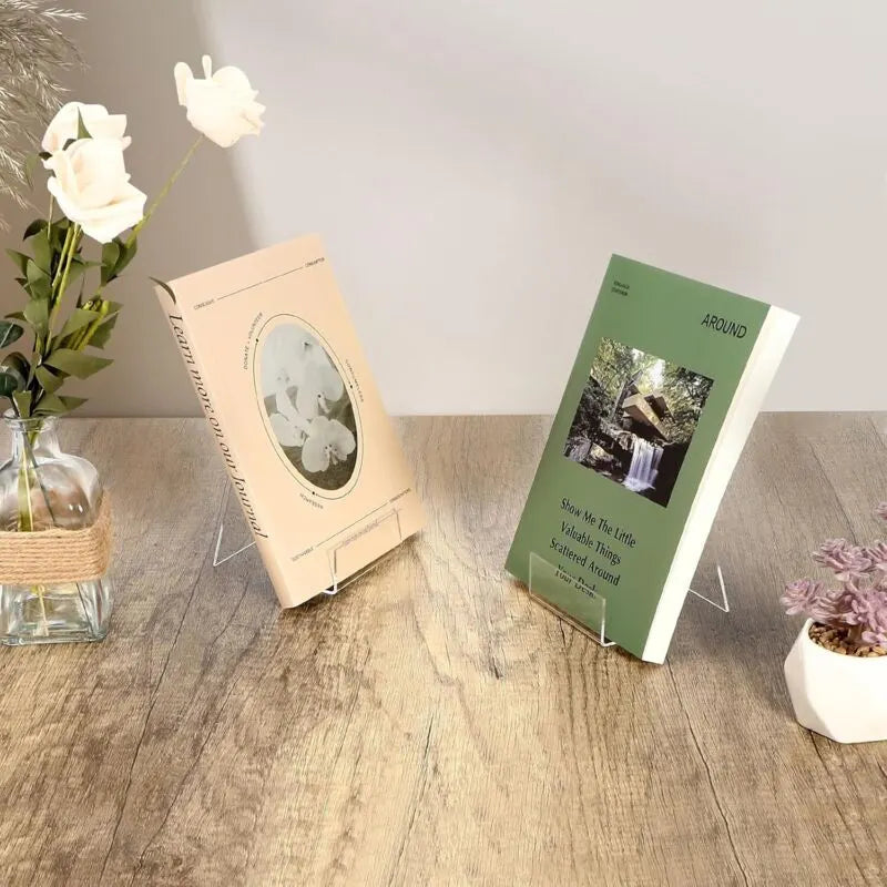 7 Pieces Acrylic Bookends, Clear Bookends, For Office Bookstore Schools Library - 10.5 X 9 X 7.5Cm - Image 4