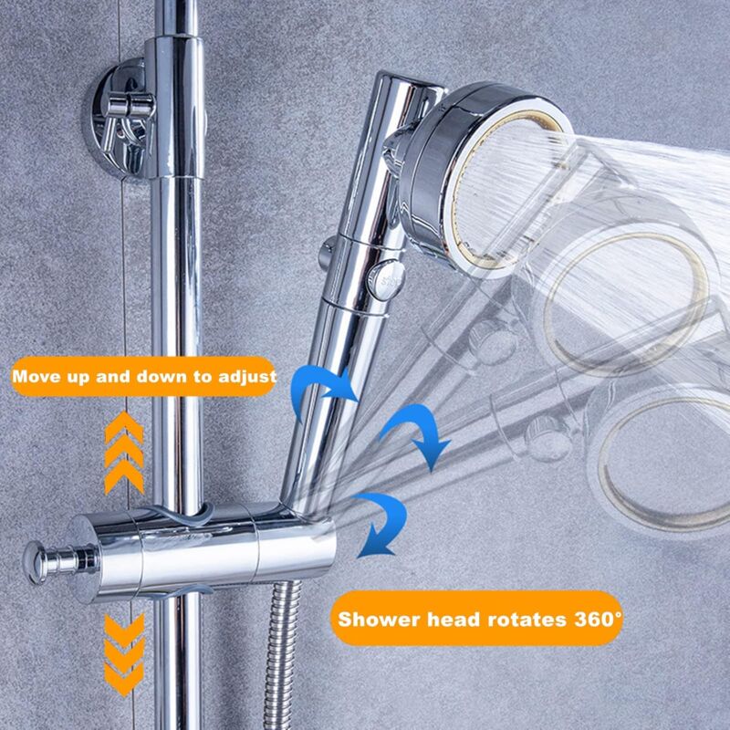 Shower Head Holder 20-25Mm Adjustable Shower Bracket Holder Replacement Shower Holders With Side Knob Chrome Shower - Image 2