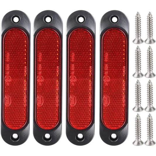 4 pcs Red 12V-24V Front Side Marker 27 LED Trailer Truck, LED Rear Marker Trailer Parking Turn Signal Lights For Truck,