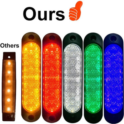 4 pcs Red 12V-24V Front Side Marker 27 LED Trailer Truck, LED Rear Marker Trailer Parking Turn Signal Lights For Truck, - Image 2