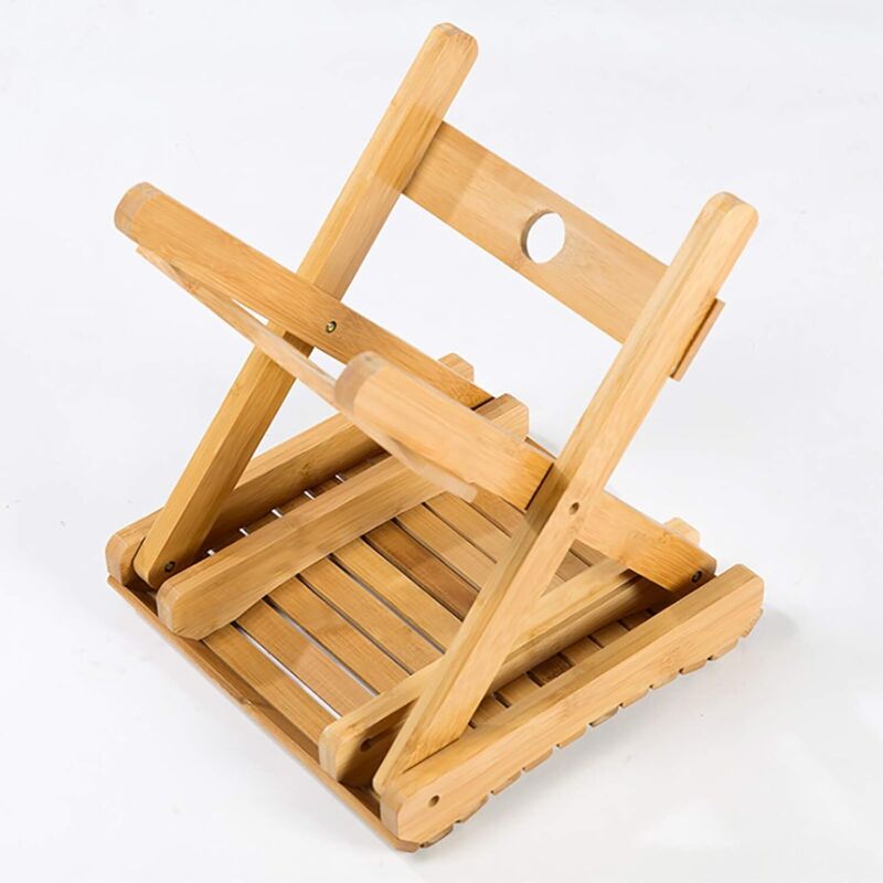 Solid Wood Folding Stool - Portable Stool For Home, Gaming, Fishing, Works In Bedrooms, Garden, Wood, 29X28X26 Cm - Image 4