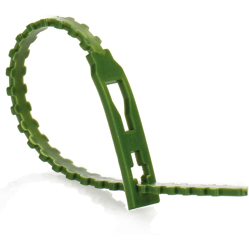 200X Green Plastic Plant Binder - Stabilize Plants - Plant Clips - Plant Stake Clip (13 Cm) - Image 4