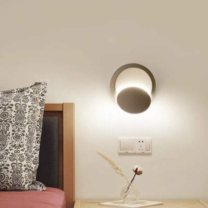 Indoor Wall Lights White LED Wall Lamp 5W Modern Wall Light Warm White Creative 2 In 1 Iron Wall Sconce LED Lamp (White) - Image 4