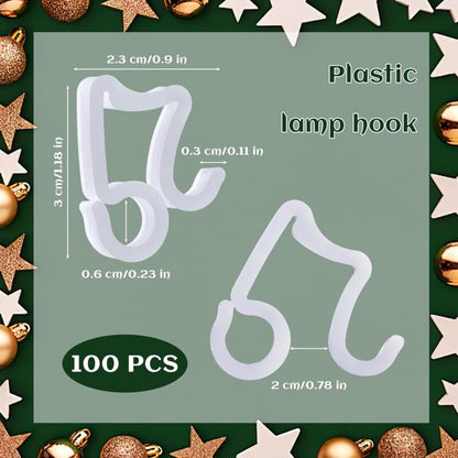 100 pcs Gutter Hooks, Outdoor String Lights Clips, Gutter Garland Hooks, Gutter Hooks For Christmas Decorations For - Image 2