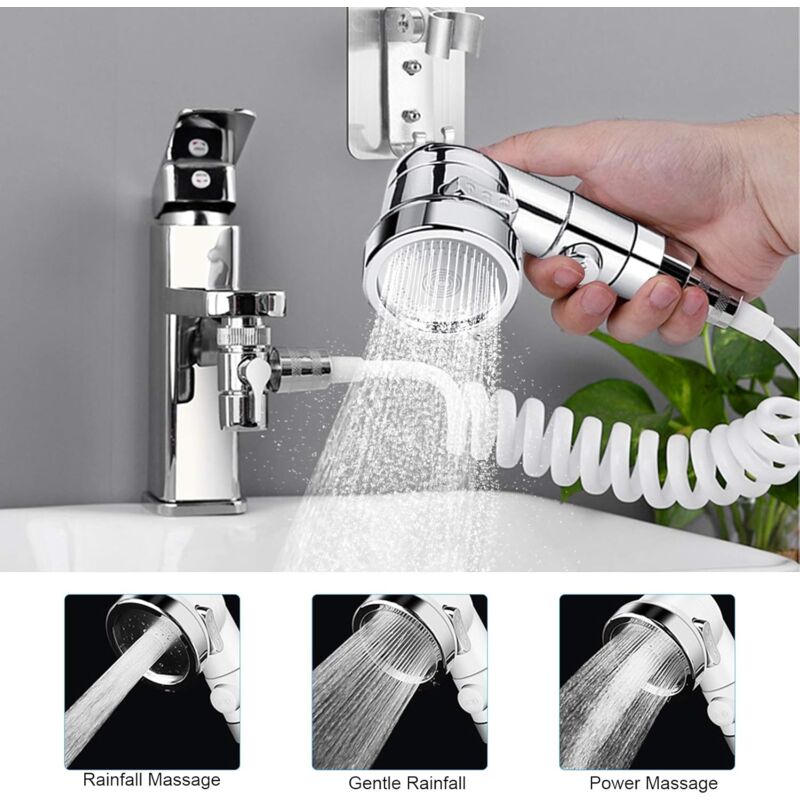 Hand Shower Kit For Sink, Handheld Bathroom Faucet With 3 Spray Modes For Hair Washing, Bathroom, Laundry ROom, Utility - Image 3