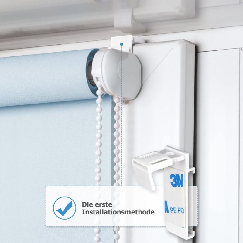 4 pcs Double ROller Blind Clamp Brackets No Drilling Replacement Accessories For Pvc, Wooden Window, Door Leaf - Image 4