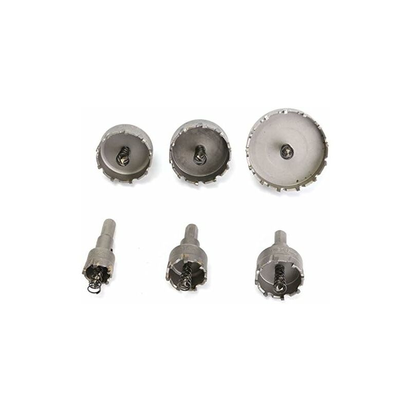 6 pcs Hss Tct Chainsaw Drill Bits Carbide Hole Opener, 22-65Mm - Image 2