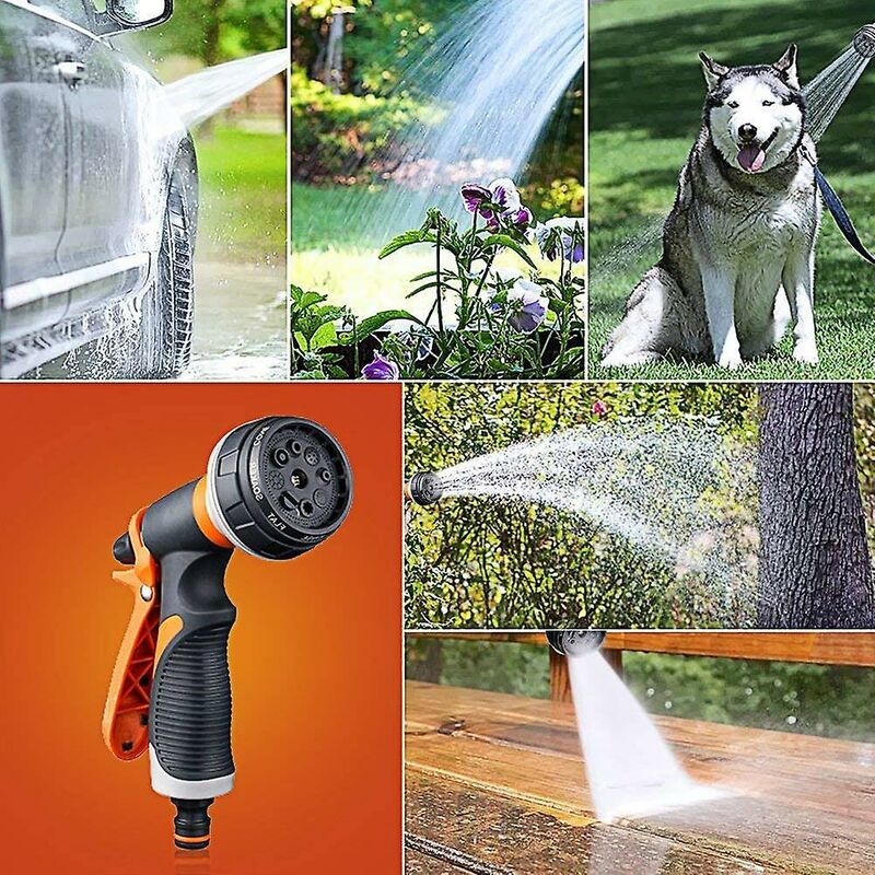 Garden Hose Nozzle, 8 Watering Modes Multifunctional Garden Sprayer, Comfort Plastic Spray Gun, Ideal Car Wash, Lawn - Image 2