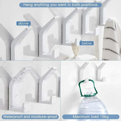 Self Adhesive Hooks Aluminum Wall Hook Waterproof Bathroom Towel And RObe Hooks For Kitchen Bathroom Closets 5 pcs - Image 3