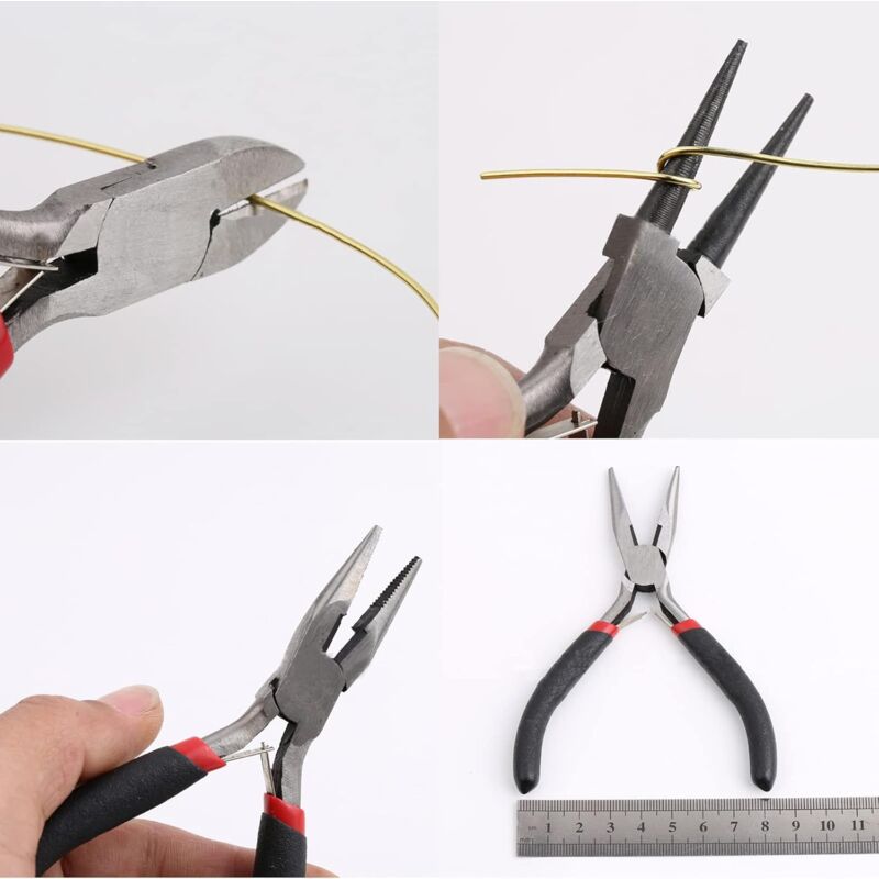 Inherited 5 pcs Beading Jewelry ROund Nose Pliers Diy Tool For Electrical And Carpentry Work, Diy Jewelry Making (Small) - Image 2