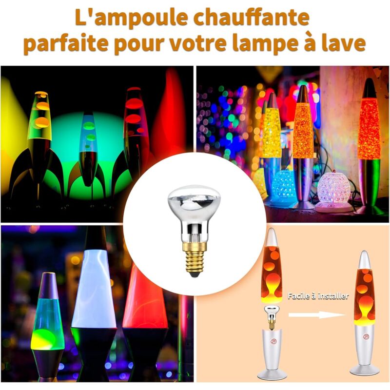 25W E14 Lava Lamp Bulb R39 Reflector Incandescent Bulb 25W E14 R39 Lava Lamp Bulb (4 pcs) [Energy Class A++] - Image 2