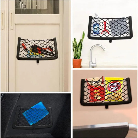 4 Pack Car Storage Net, Trunk Storage Net, Car Trunk Net, With Screws, Hook, Car Pocket Organizer Bag For Car, Rv, - Image 4