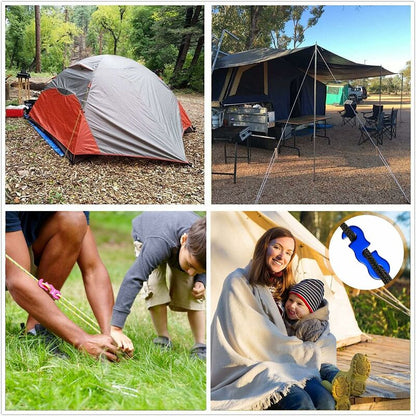 4 pcs Reflective Guy Lines With ROpe Tensioner, 4M, Diameter: 3Mm, Tear Resistant, For Tent And Shade Sail - Image 3