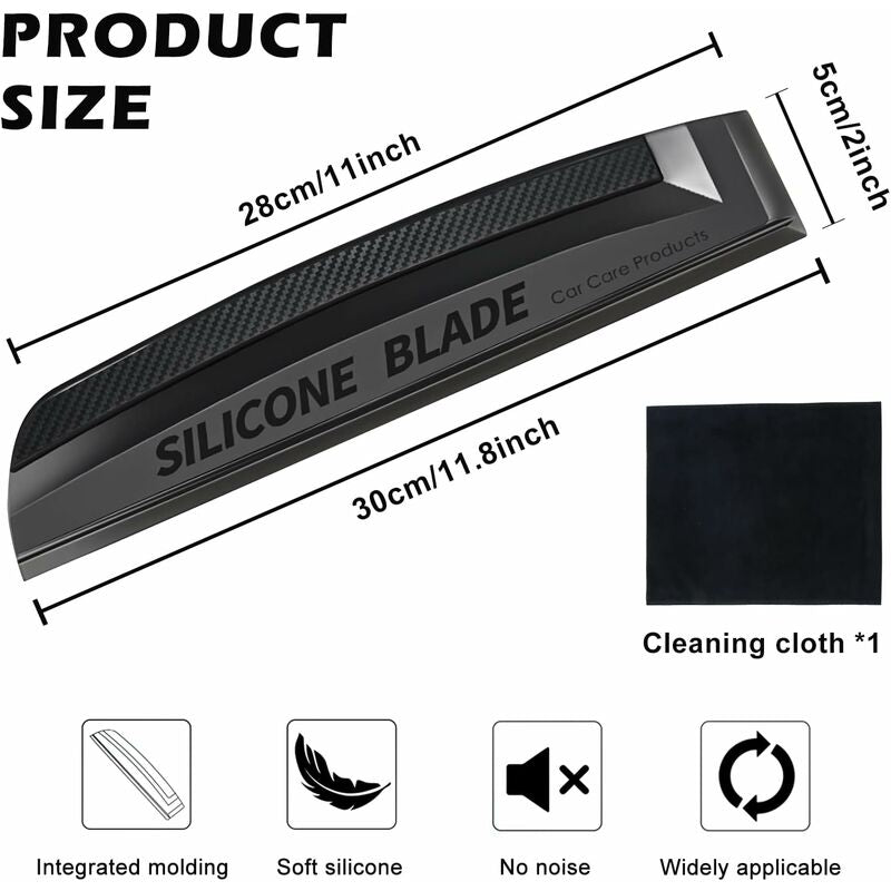 Car Silicone Squeegee - Silicone Scraper For Car: Silicone Squeegee, Car Squeegees, Window Wiper For Car Body And - Image 2