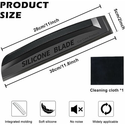 Car Silicone Squeegee - Silicone Scraper For Car: Silicone Squeegee, Car Squeegees, Window Wiper For Car Body And - Image 2