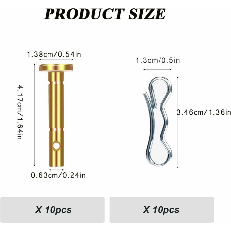 10 pcs Shear Pins, Replacement Cotter Pins, Replacement Shear Pin, For Spare Parts, Snow Blower Replacement - Image 4