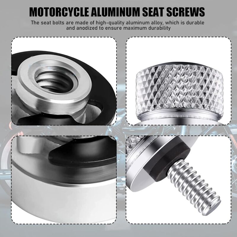 Motorcycle Seat Mounting Bolt Nuts Set 1 Set Seat Mounting Bolt Motorcycle Aluminum Saddle With Thread For Harley - Image 3