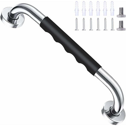 Black Safety Bathtub 40Cm, Non-Slip, Wall-Mounted Stainless Steel Grab Bar, For Bathroom Toilet Handle For