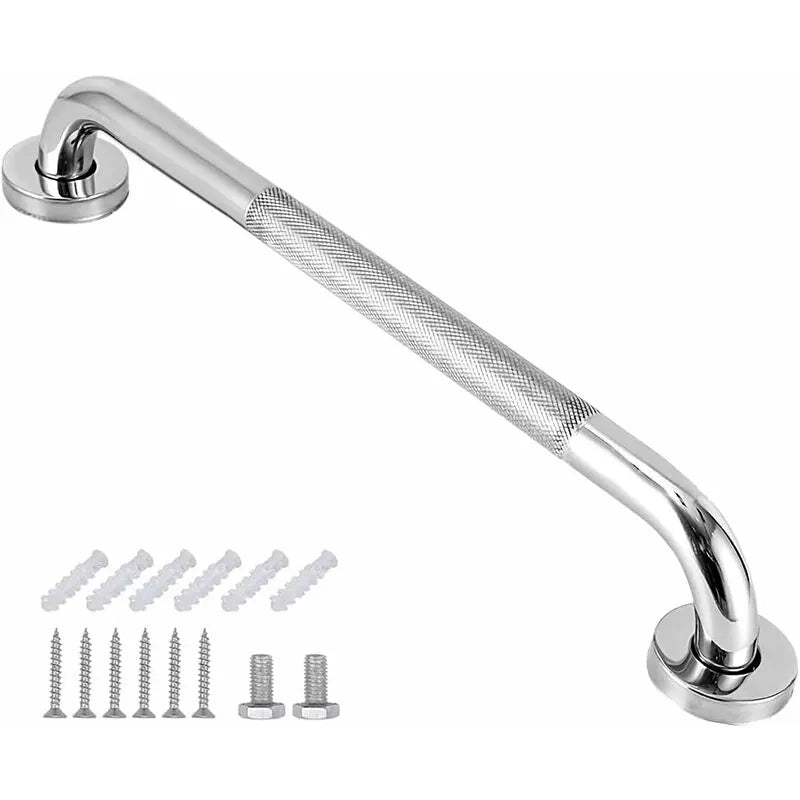 Bathroom Grab Bar, Sus 304 Stainless Steel Bathtub Handle With Non-Slip Grip, Toilet Grab Bar For