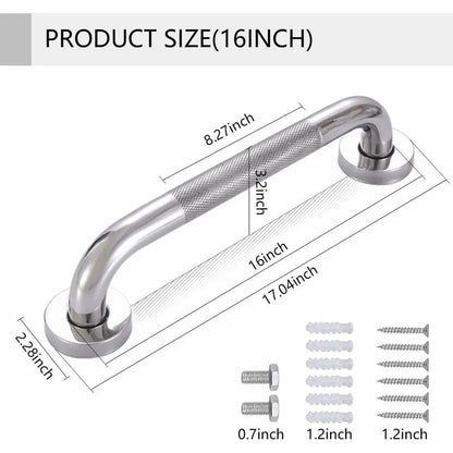 Bathroom Grab Bar, Sus 304 Stainless Steel Bathtub Handle With Non-Slip Grip, Toilet Grab Bar For - Image 2