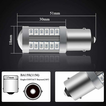 4 X 1156Ba15S LED Bulb Red Super Bright 6000K 5630 33 Smd Backup Light Parking Reverse Position Rear Fog Light Bulb 12V - Image 2
