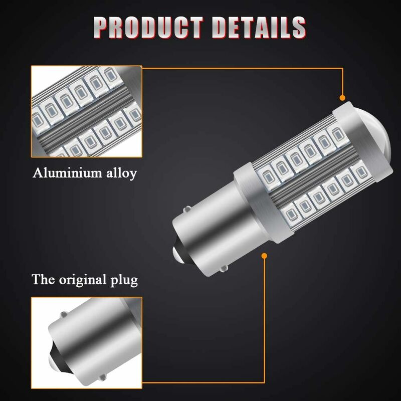 4 X 1156Ba15S LED Bulb Red Super Bright 6000K 5630 33 Smd Backup Light Parking Reverse Position Rear Fog Light Bulb 12V - Image 3
