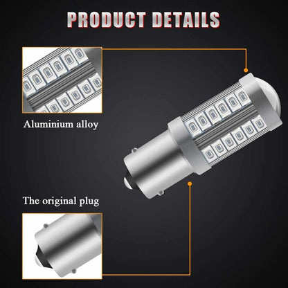 4 X 1156Ba15S LED Bulb Red Super Bright 6000K 5630 33 Smd Backup Light Parking Reverse Position Rear Fog Light Bulb 12V - Image 3