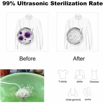Mini Portable Ultrasonic Dirt Remover Washing Machine Usb Cable For Travel Home Business Trip - Image 4