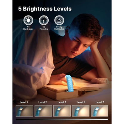 Rechargeable Book Light, Portable Book Light For Reading, 3 Color Temperatures And 5 Brightness Levels, Gift For Kids - - Image 3