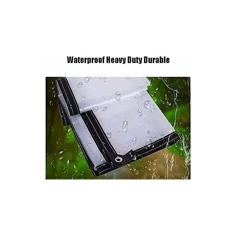 Transparent Waterproof Tarpaulin With Eyelets - For Garden Furniture - Outdoor Use - Rainproof - Plant Insulation - - Image 2