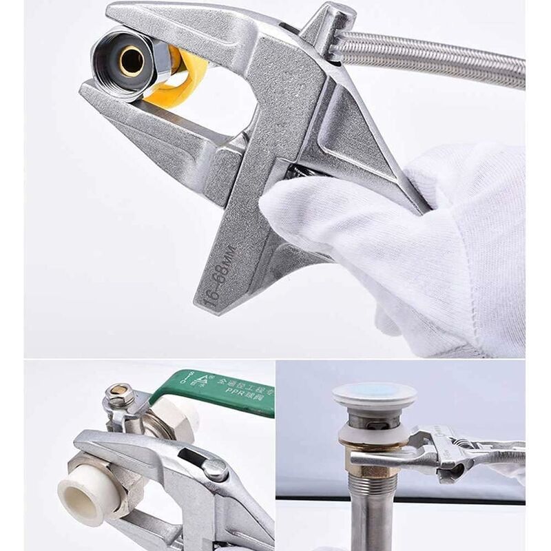 Adjustable Wrenches 6-68Mm Wide Jaw Spanner Bathroom Wrench Aluminum Alloy Hand Tools For Tightening Or Loosening Nuts - Image 4