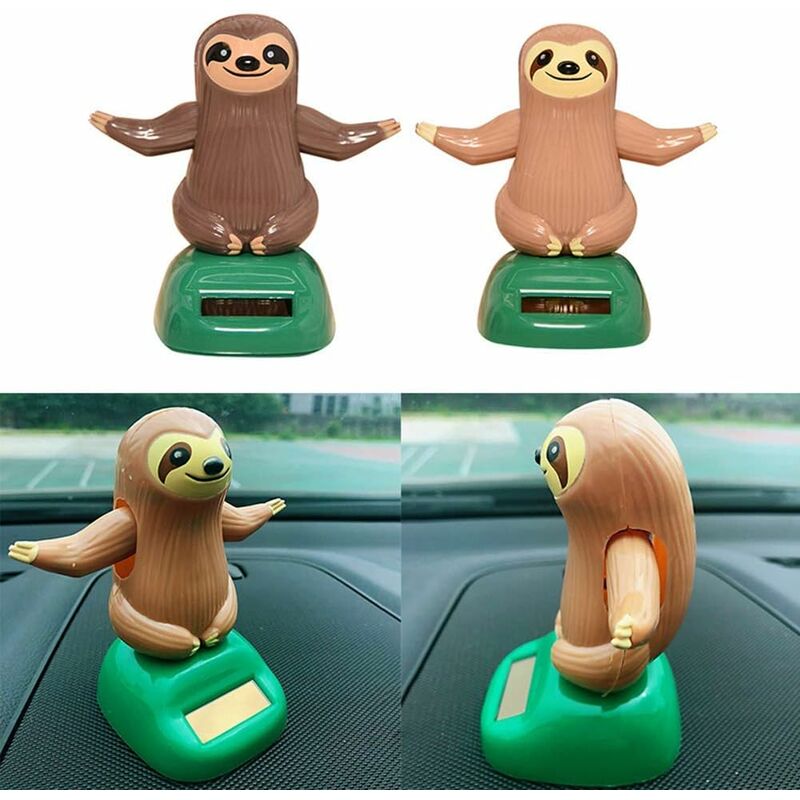 Cute Cartoon Sloth Swing Solar Car DAshboard Interior Decor Ornament Gift Novelty Desk Car Toy Ornament - Durable And - Image 3