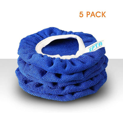 5 pcs (125-150Mm) Buffing Bonnets Microfiber Polishing Bonnets Set Polishing Buffing Bonnets Electric Bonnets For - Image 2