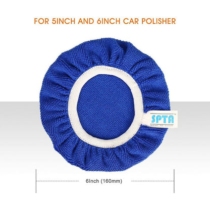 5 pcs (125-150Mm) Buffing Bonnets Microfiber Polishing Bonnets Set Polishing Buffing Bonnets Electric Bonnets For - Image 3