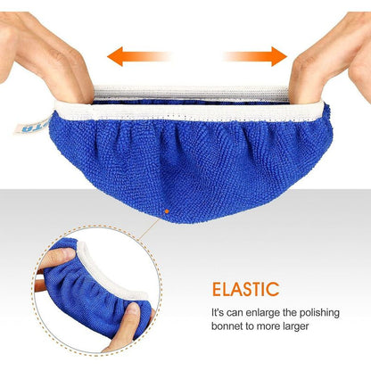 5 pcs (125-150Mm) Buffing Bonnets Microfiber Polishing Bonnets Set Polishing Buffing Bonnets Electric Bonnets For - Image 4