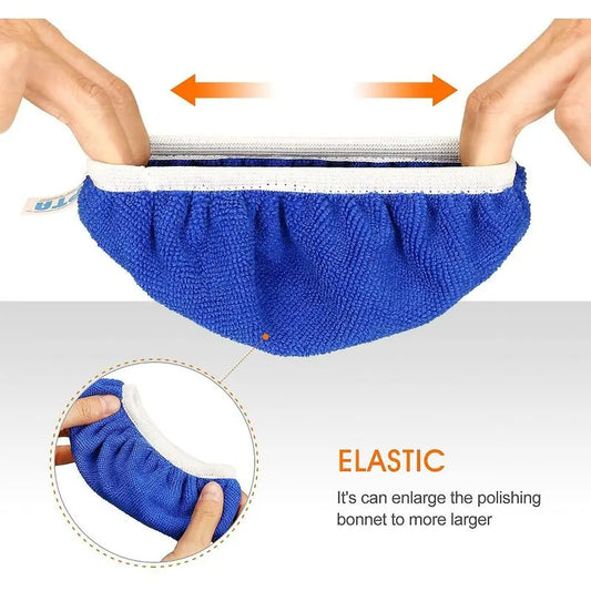 5 pcs (125-150Mm) Buffing Bonnets Microfiber Polishing Bonnets Set Polishing Buffing Bonnets Electric Bonnets For - Image 4