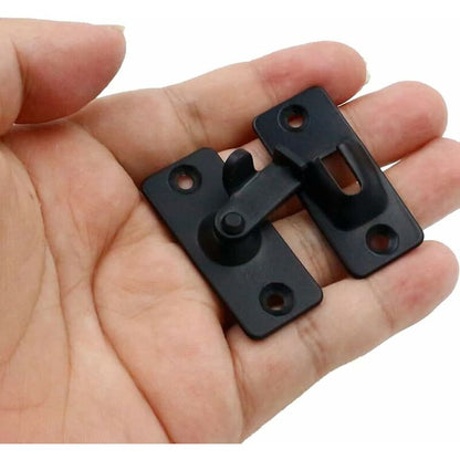 90 Degree Right Angle Stainless Steel Door Lock, Used For Wooden Fences, Doors And Windows, Sliding Doors (Black) - Image 3
