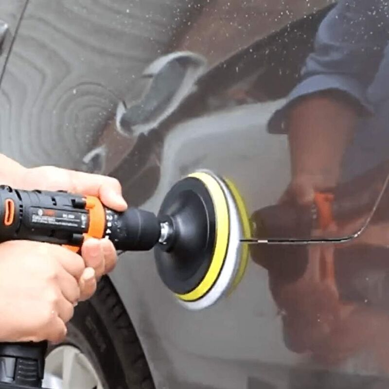 4 pcs 6 Inch Wool Polishing Pad Polishing Wheel For Bit Buffer Accessories With M14 Bit Adapter - Image 2