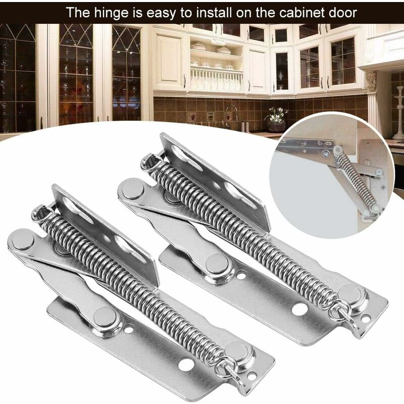 2 pcs Durable Steel Folding Support Hinges For Cupboard, Wardrobe, Cabinet, Door - Image 3