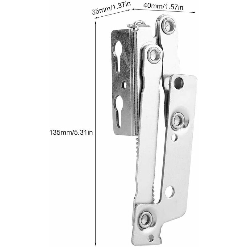 2 pcs Durable Steel Folding Support Hinges For Cupboard, Wardrobe, Cabinet, Door - Image 4