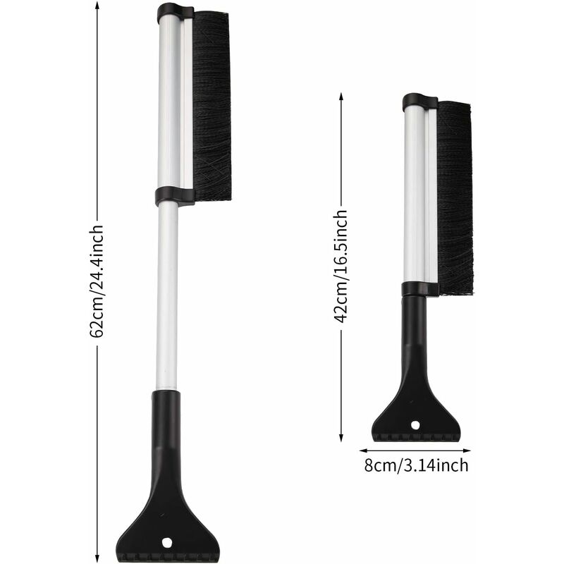 Snow Brush, 2 In 1 Ice Scraper Snow Brush Snow Broom Brush For Car Truck Windshield - Image 4