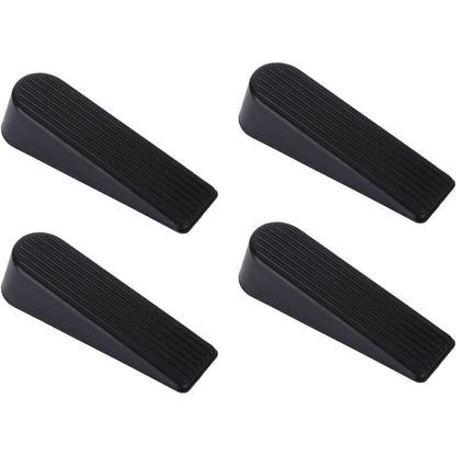 Door Wedge, 4 Pack Rubber Door Stopper Upgrade Door Stop, 100% Silicone, Non-Toxic, No Odor, Black - Image 2