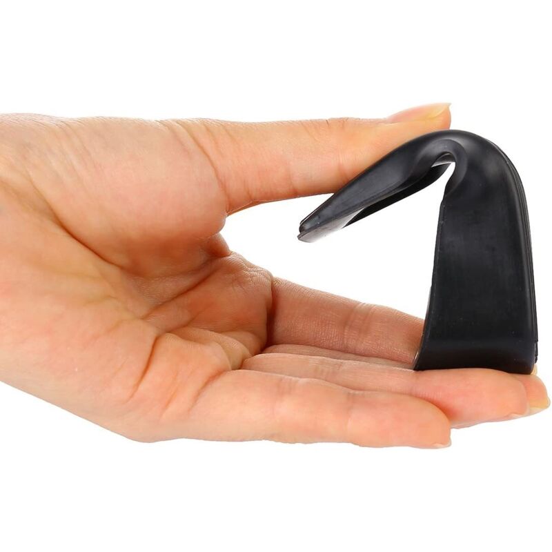 Door Wedge, 4 Pack Rubber Door Stopper Upgrade Door Stop, 100% Silicone, Non-Toxic, No Odor, Black - Image 4