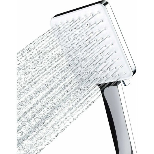 Shower Head, Large Square Shower Head With One-Hand Control, High Pressure Shower Head With 6 Shower Modes, Chrome