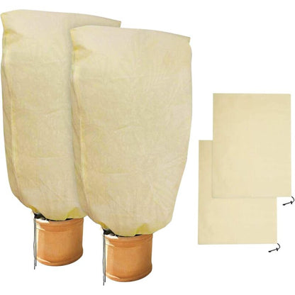 2 Pieces Plant Winter Protection Bags Winter Protection For Potted Plants, Beige, Solid, 100 X 80 Cm - Image 4