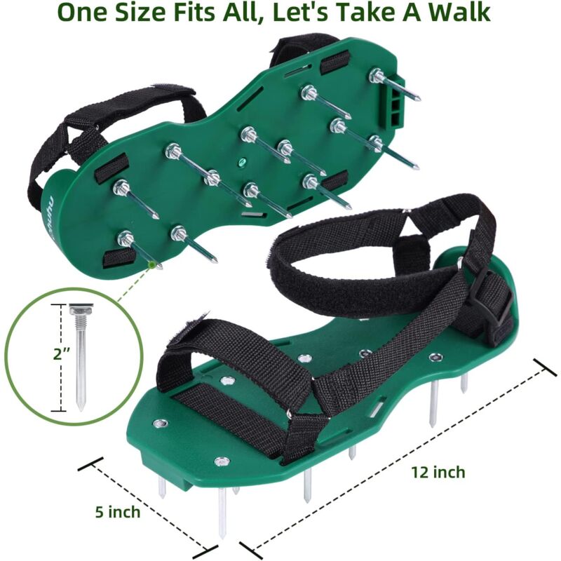 Lawn Aerator Sandals Free Installation, Lawn Shoe Nail Shoes Lawn Scarifier Lawn Shoes For Garden Lawn - Image 3