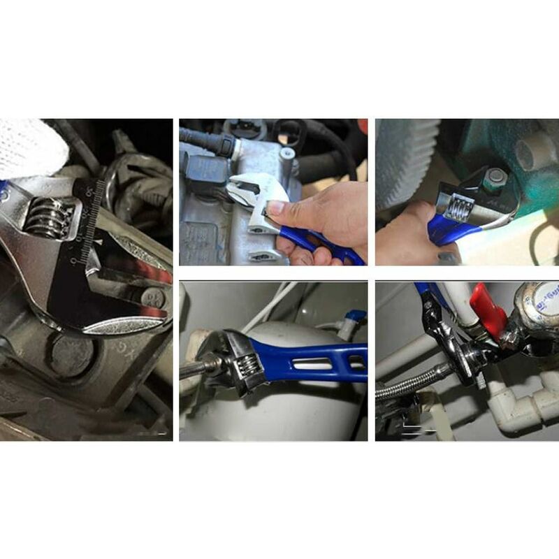 Adjustable Wrench, Wide Opening Adjustable Wrench With Short Handle, Pipe Pliers, Adjustable Wrench (4") - Image 4