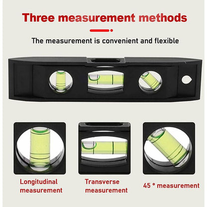 Compact Level, 3 Level Magnetic Level Bubble Measuring Tool Abs And Acrylic Level Measuring Tool - Image 2